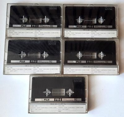 5x FUJI FR-II 90 Typ 2 Audiotapes Audiokassetten Tapes gebraucht