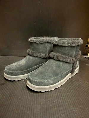 UGG  Women's Classic Mini Fluff Spill Seam - Black -size 8 - New