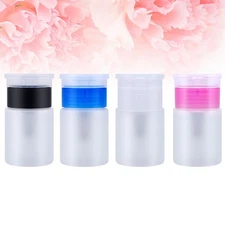4 Pcs Plastic Travel Dispenser Liquid Pump Bottles Empty for Lotion