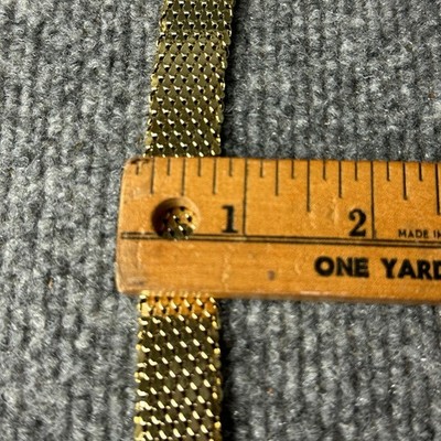 Vintage Whiting Davis slinky gold metal mesh skinny belt XL  display picture 3