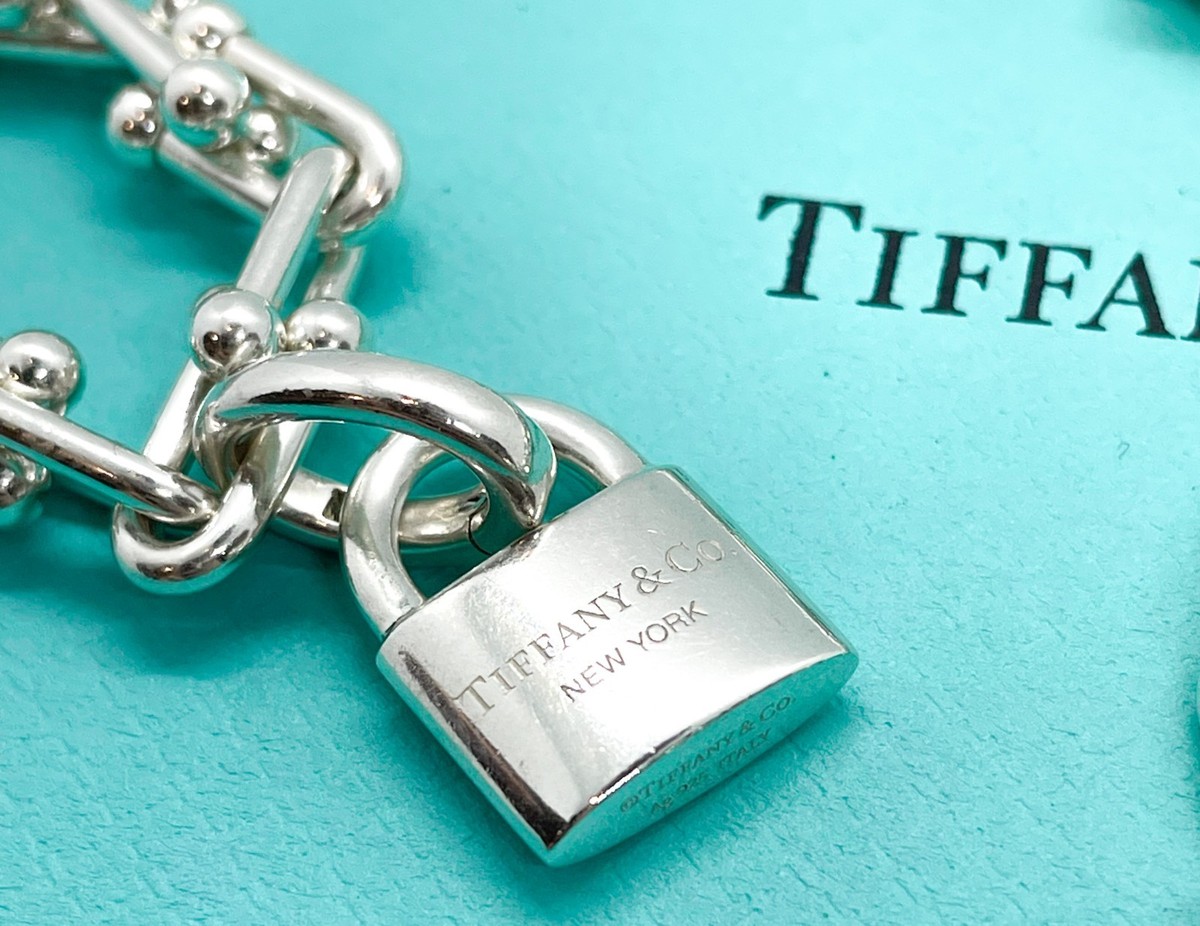 Tiffany & Co Hardwear Wrap Ball & Lock Small Link Necklace 36