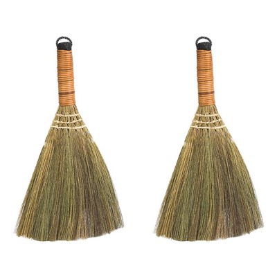  2 Pcs Room Cleaning Broom Stroh Bessen Kinder Besen Natur Handbesen