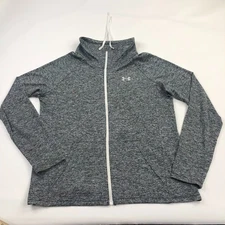 Under Armour Loose Heatgear Womens Athletic Active Exercise Gym Top Zip Cowl