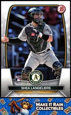 Shea Langeliers 2023 Bowman #3 Oakland Athletics Rookie RC