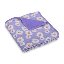 Muslin Baby Blanket, 100 Cotton Muslin Quilt for Girls, 47 x 47 Inches