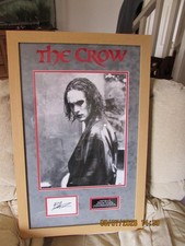 "the crow" Brandon Lee autographed framed memorabilia 70cm x 45cm with COA