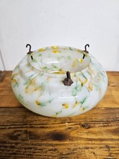 1930s Art Deco Ceiling Plaffonier Flycatcher Glass Bowl Light Pendant Shade