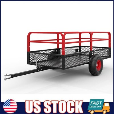 Dump Trailer Cart Tow Behind Dump Cart ,22 Cu. Ft. Dump Cart 1600Lbs Garden Yard