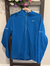 Nike Dri-Fit Half Zip Jacket-Turquoise-size Large