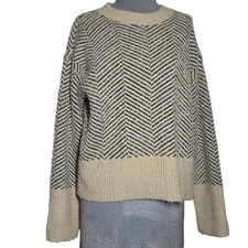 Long Sleeve Crewneck Cotton Blend Sweater Size Small