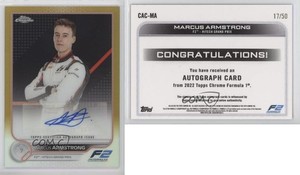 2022 Topps Chrome Formula 1 Gold Refractor /50 Marcus Armstrong #CAC-MA Auto