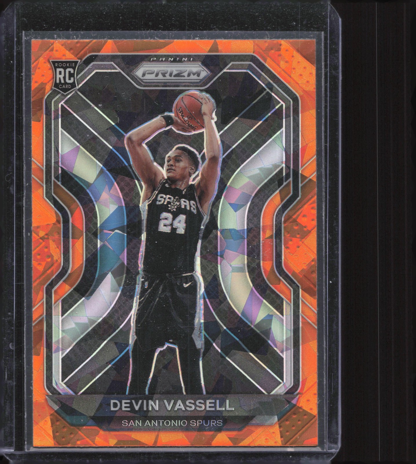 2020-21 Panini Prizm #252 Devin Vassell Orange Ice Prizms
