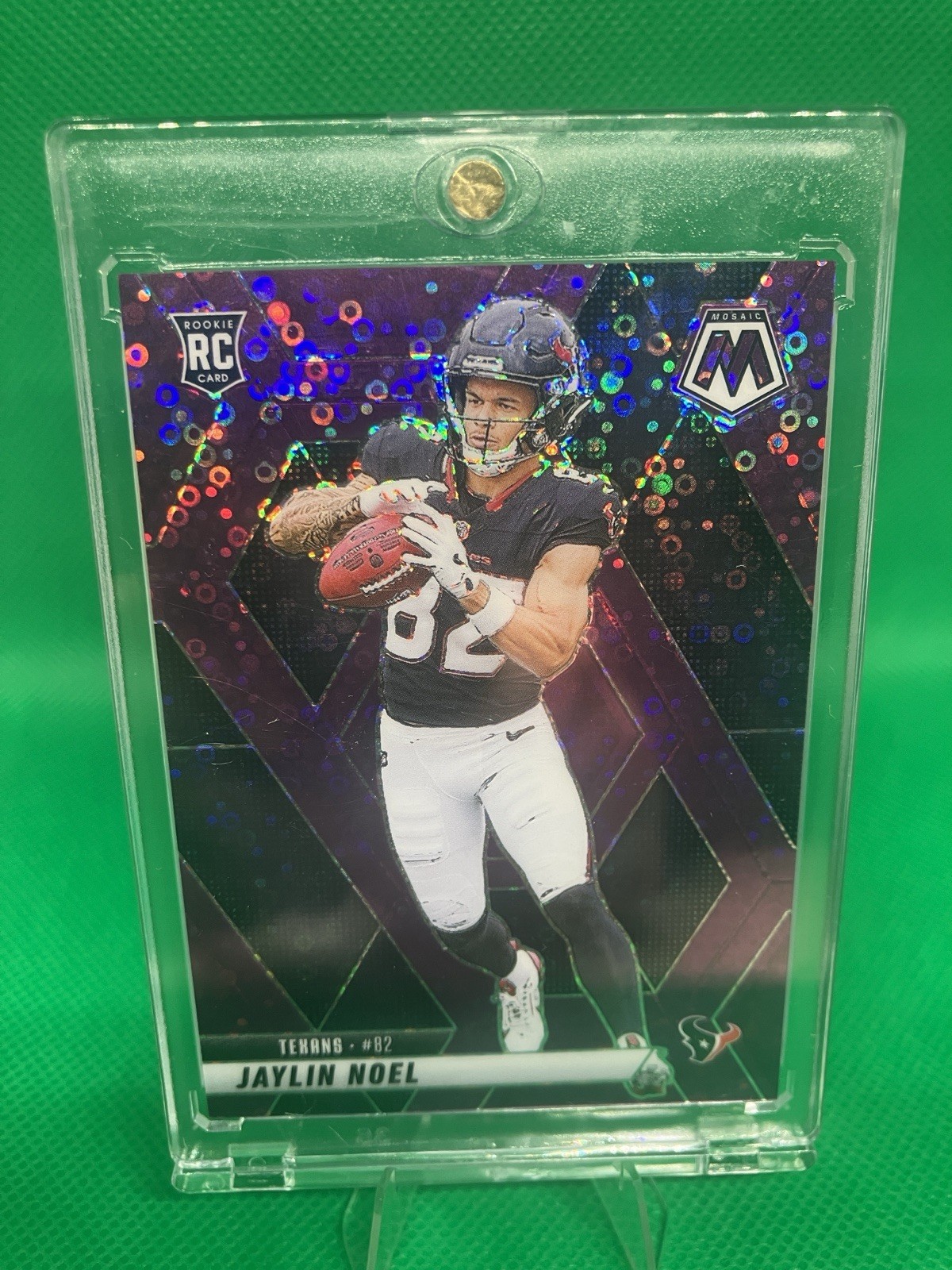Panini 2025 Mosaic Jaylin Noel #373 Texans No Huddle Purple Prizm /50 Rookie