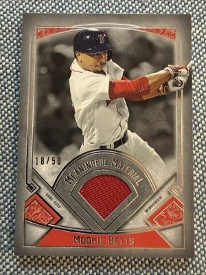 Mookie BETTS 2017 Topps Museum Meaningful Material PATCH Relic #MR-MBE 18/50 