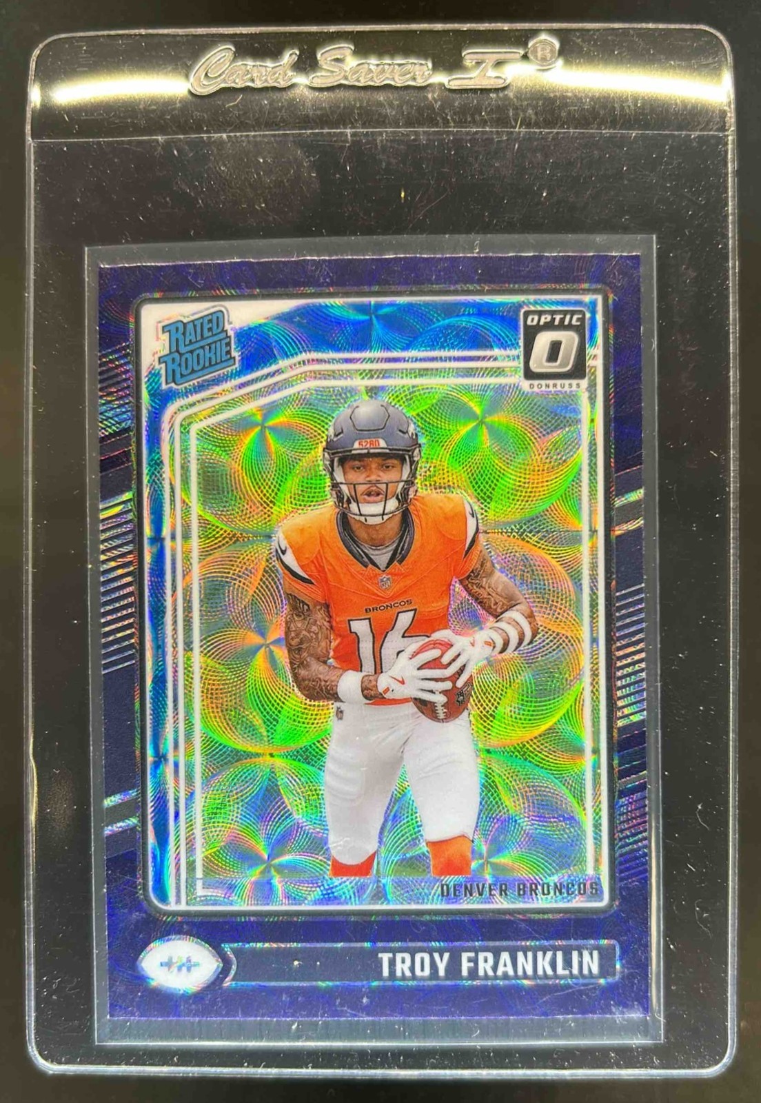 2024 Donruss Optic Troy Franklin Purple Scope Rated Rookie #294 Broncos
