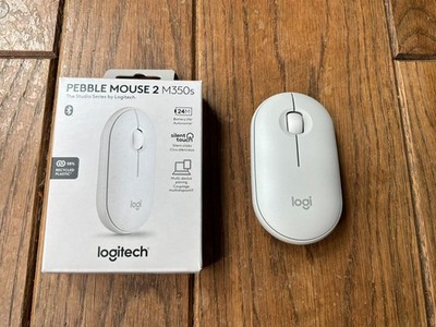 Logitech Pebble Mouse 2 M350s Tonal White excellent condition in box