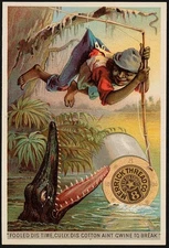 BLACK AMERICANA - merrick thread co metal sign