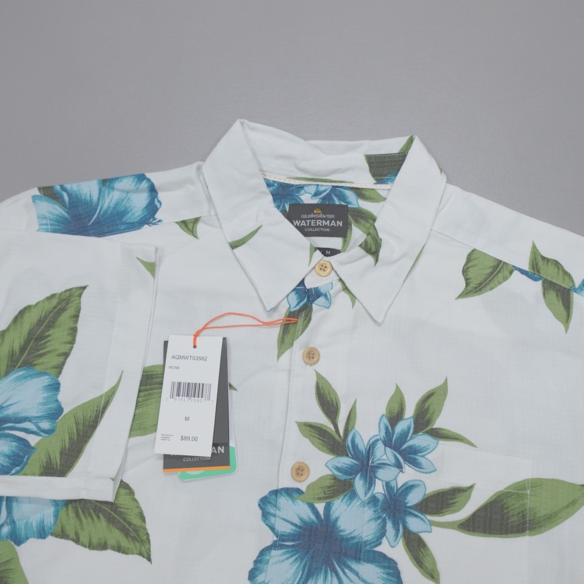 Quicksilver Waterman Mystic Blue Paper Outer Reef Printed S/S