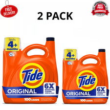 Tide Liquid Laundry Detergent Original 132oz 100 Loads HE Compatible, 2 Pack