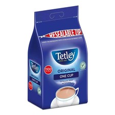 Tetley One Cup Black Tea Bags Pack Of 1100 Tea Bags With Resealable Zip 2.2KG 0.03 per strip