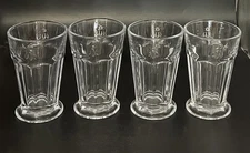 Set of 4 La Rochere Bumble Bee Faceted 5” Tall Drinking Glasses From France