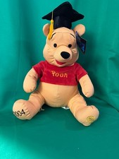 Disney Store 2004 Graduation Winnie The Pooh Plush 14" Stuffed Bear With Tags