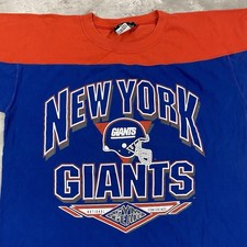 vintage 90s NEW YORK GIANTS GYM GEAR t shirt M NFL NY color block football