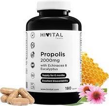 Propolis 2000 mg - 180 Kapseln - mit Echinacea und Eukalyptus