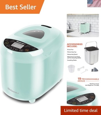 Versatile 2 Lb Programmable Bread Maker - 3 Sizes & 19 Menu Options in Mint