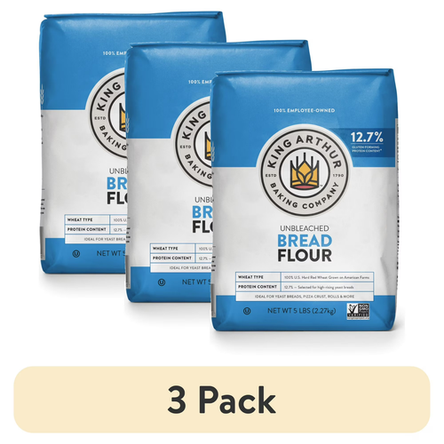 King Arthur Flour Unbleached Bread Flour 5 lb. Bag (3 PACK) FREE SHIPPING - Picture 1 of 8