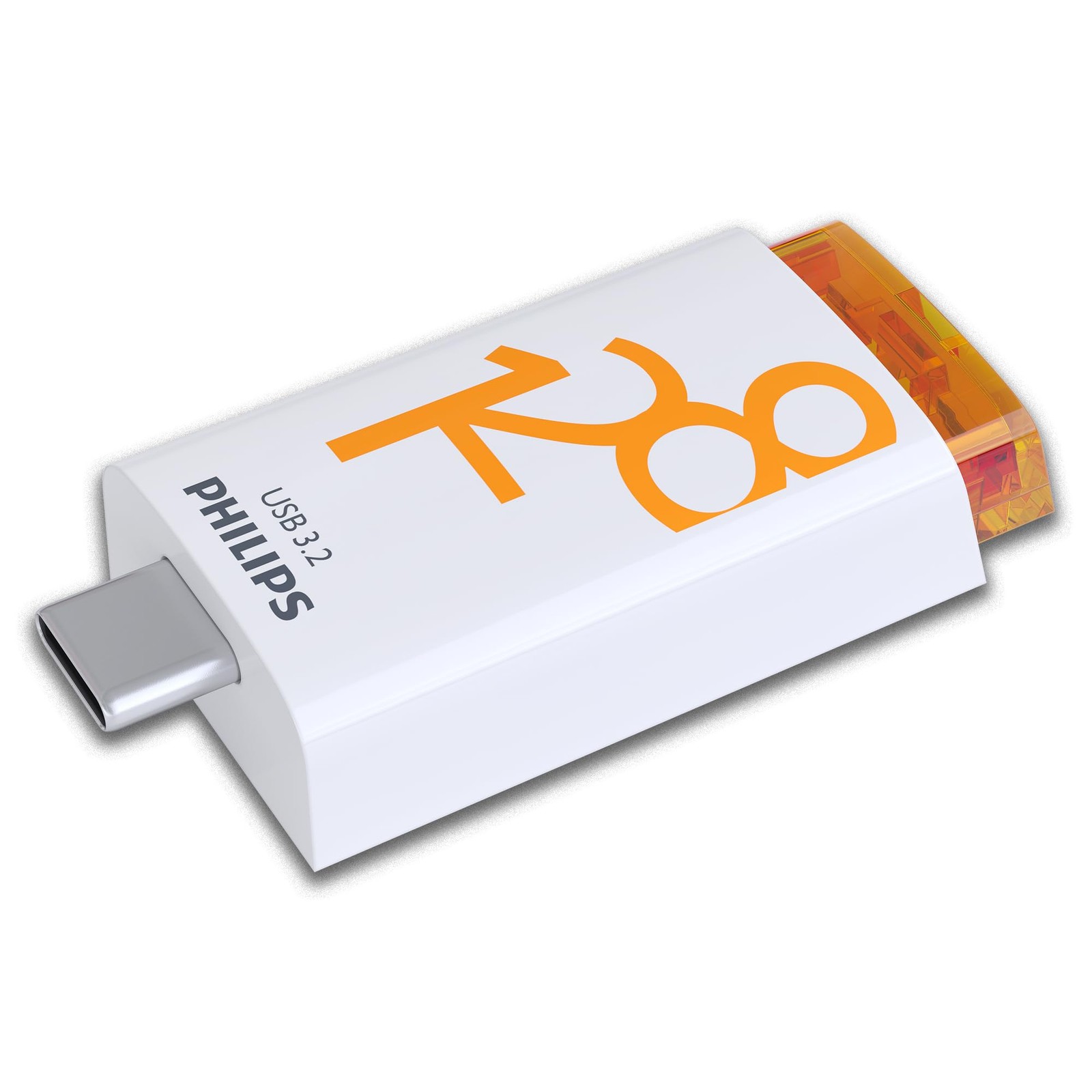 Philips Click Edition USB-C 128GB Flash Drive USB 3.2 Gen 1 Bianco Arancione