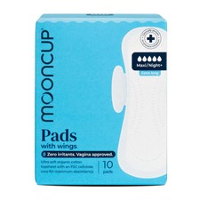 Mooncup® Maxi/Night Flow Pads with Wings Ultra Soft Organic Cotton 10 Pads