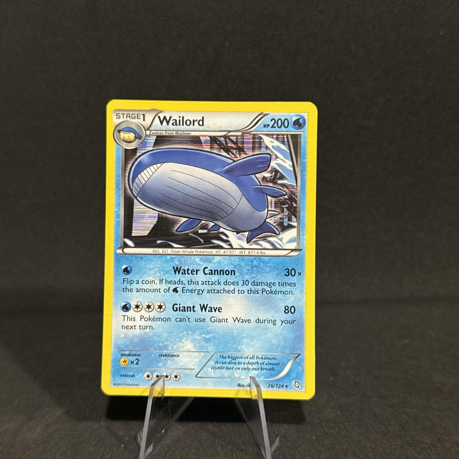 Wailord 26/124 Holo Rare Dragons Exalted Pokemon Near Mint