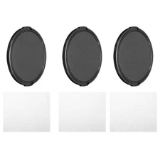 86mm Lens Cap, 3 Pack Sides Pinch Snap Camera Lens Cover for Front Lens
