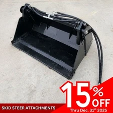 Mini Skid Steer IRanch 4-in-1 Bucket Hydraulic Attachment 38" AGT Toro Dingo