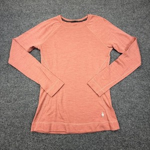 SmartWool Merino 250 Base Layer Top Womens Small Sunset Coral Heather 100% Wool