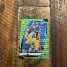 2024 Panini Prizm Puka Nacua NEON GREEN PULSAR #168 Rams 