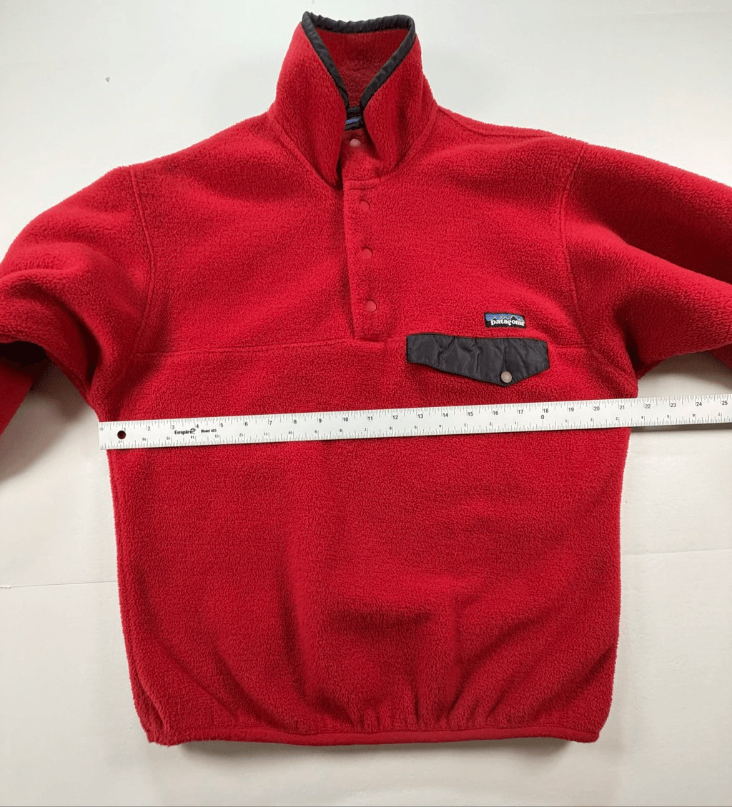 Vintage Patagonia Synchilla Size Mens M Red Snap T Fleece Pullover Jacket USA image 8