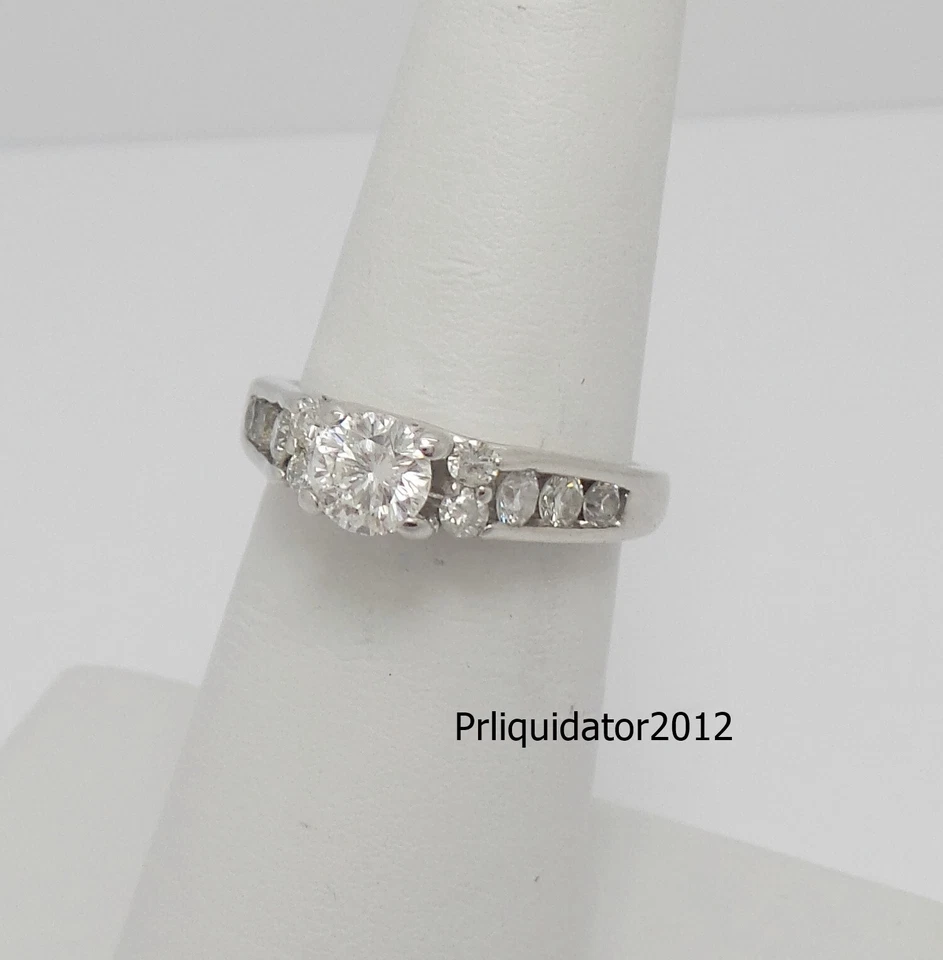 1CT Natural Round Diamond Solitaire Engagement Wedding Ring 14K White Gold - Image 2 of 4