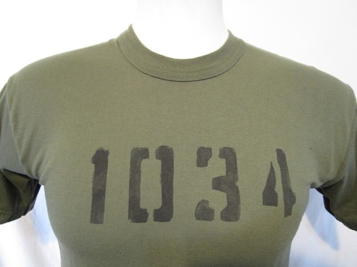 T-shirt uomo Soffe esercito verde militare numerata taglia M - Foto 3 di 7