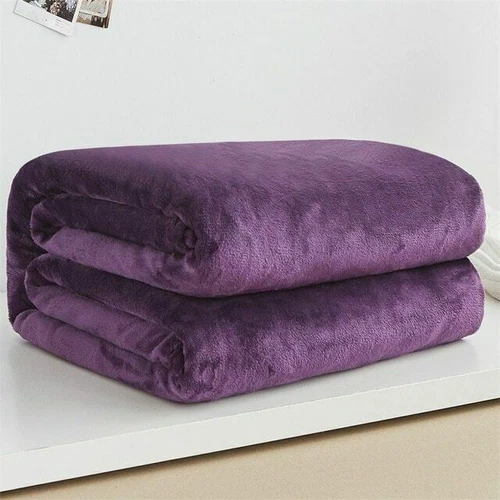 Soft for Bed Faux Fur Mink Solid Color Sofa Cover Bedspread Winter Plaid Blanket - Picture 22 of 25