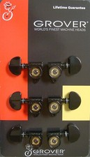 Grover 102SVBC Skeleton View Rotomatic Tuners 3 3 Black Chrome Finish