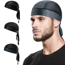 Mens Pirate Skull Cap Quick Dry Sports Hat Cycling Running Bandana Headscarf US