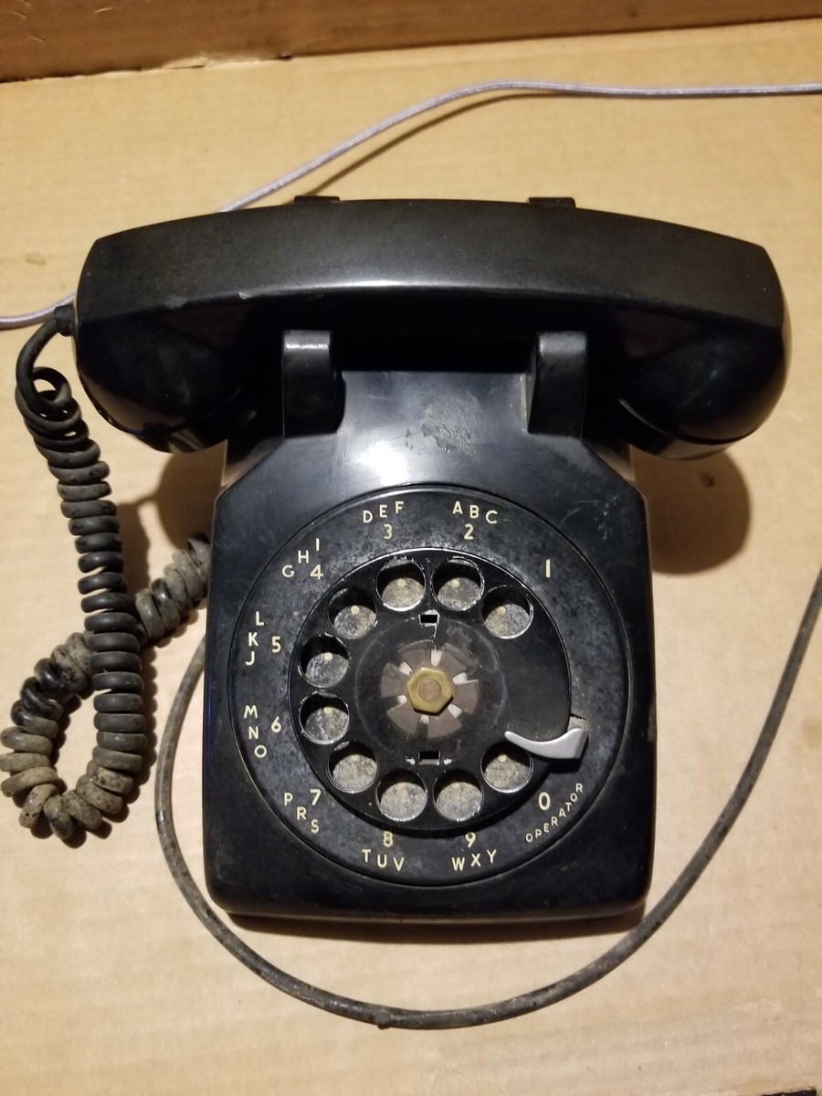 Western Electric Bell System CD 501 Black Rotary Dial Phone 1953