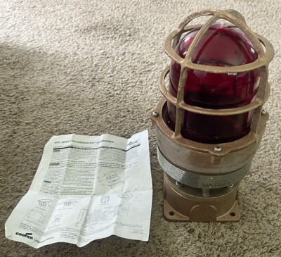 Cooper Crouse Hinds Pauluhn EPC31BR Brass, Red Globe & Guard, 200w, Marine