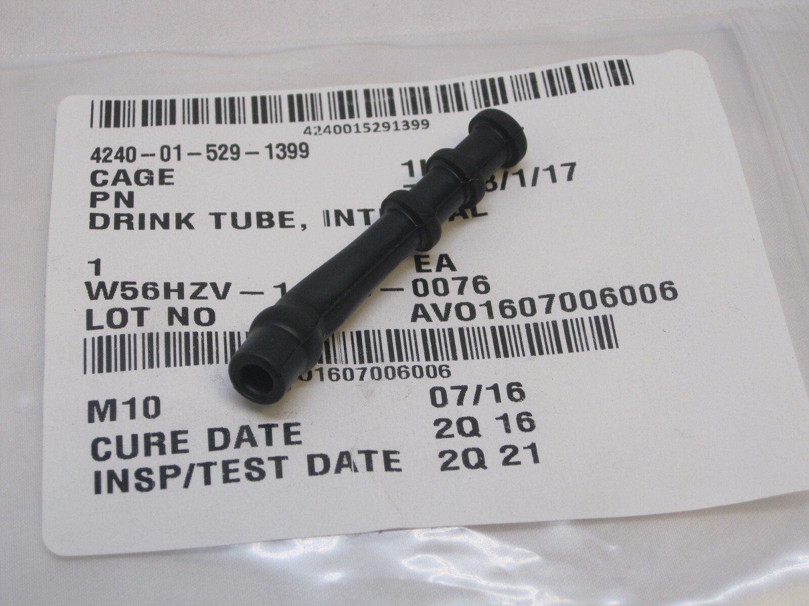 M50 GAS MASK REPLACEMENT PARTS DRINKING STRAW INTERNAL RUBBER TUBE