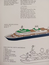 Holland America Nieuw Amsterdam Card Model and Agents Packet 1983 6 pcs Vintage.