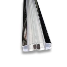 180 Degree Shower Door Magnetic Seal Chrome Trim for 3/16"  1/4" Glass -73" Set