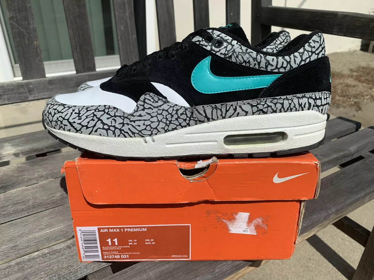 Nike Air Max 1 Atmos Cement Elephant Premium OG Safari Supreme Co.Jp 11 Lot  SB