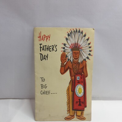 Vintage HAPPY VATER'S DAY To BIG CHIEF, alte Geburtstagskarte von Raphael Tuck 